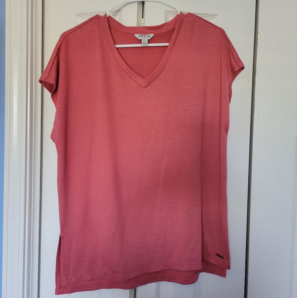 Orvis Pink V-Neck Women's Top